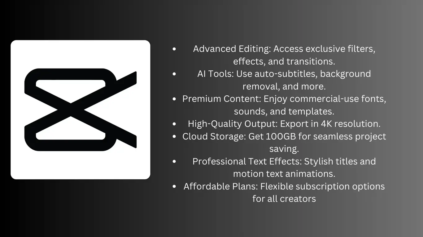 Benefits of becoming a Capcut Pro Member