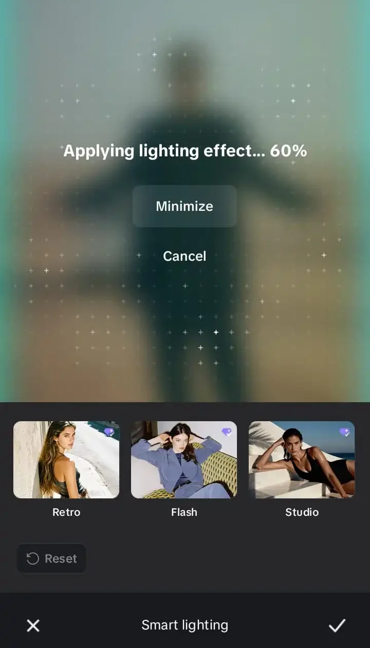 smart lighting feature of capcut
