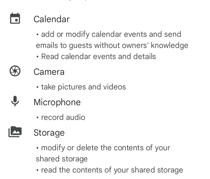 neccessary permissions required for capcut