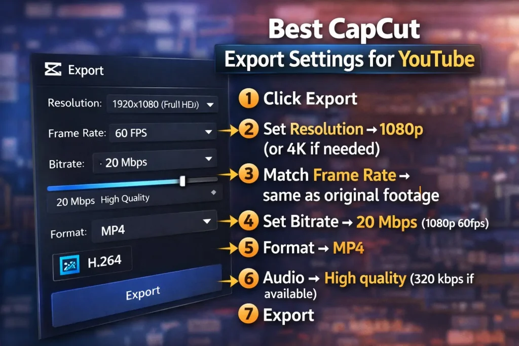 CapCut Export Settings for YouTube