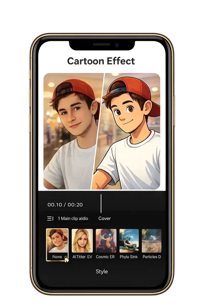 make me a cartoon feature effect