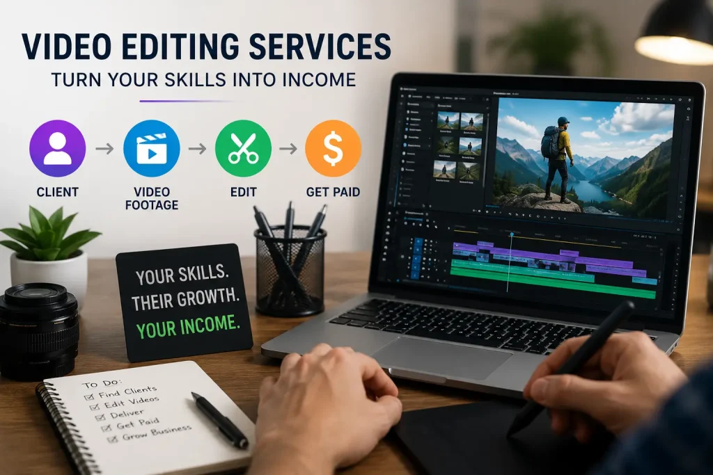 Offer Video Editing Services to Clients to earn money from capcut