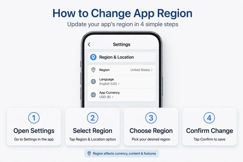 Step-by-step guide to changing region in CapCut app settings