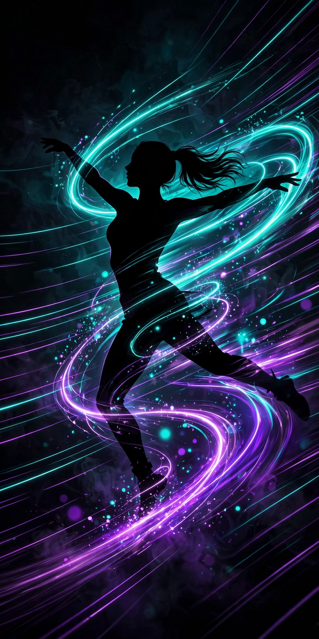 Velocity edit with motion blur effects on a dancer