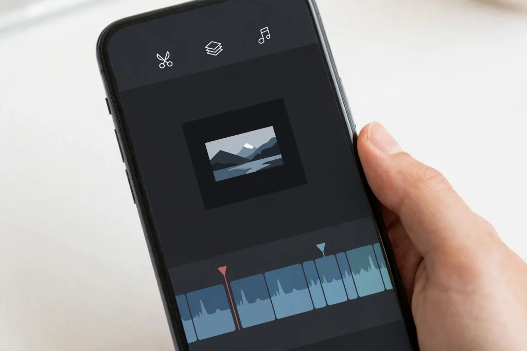 Editing video in the CapCut mobile app