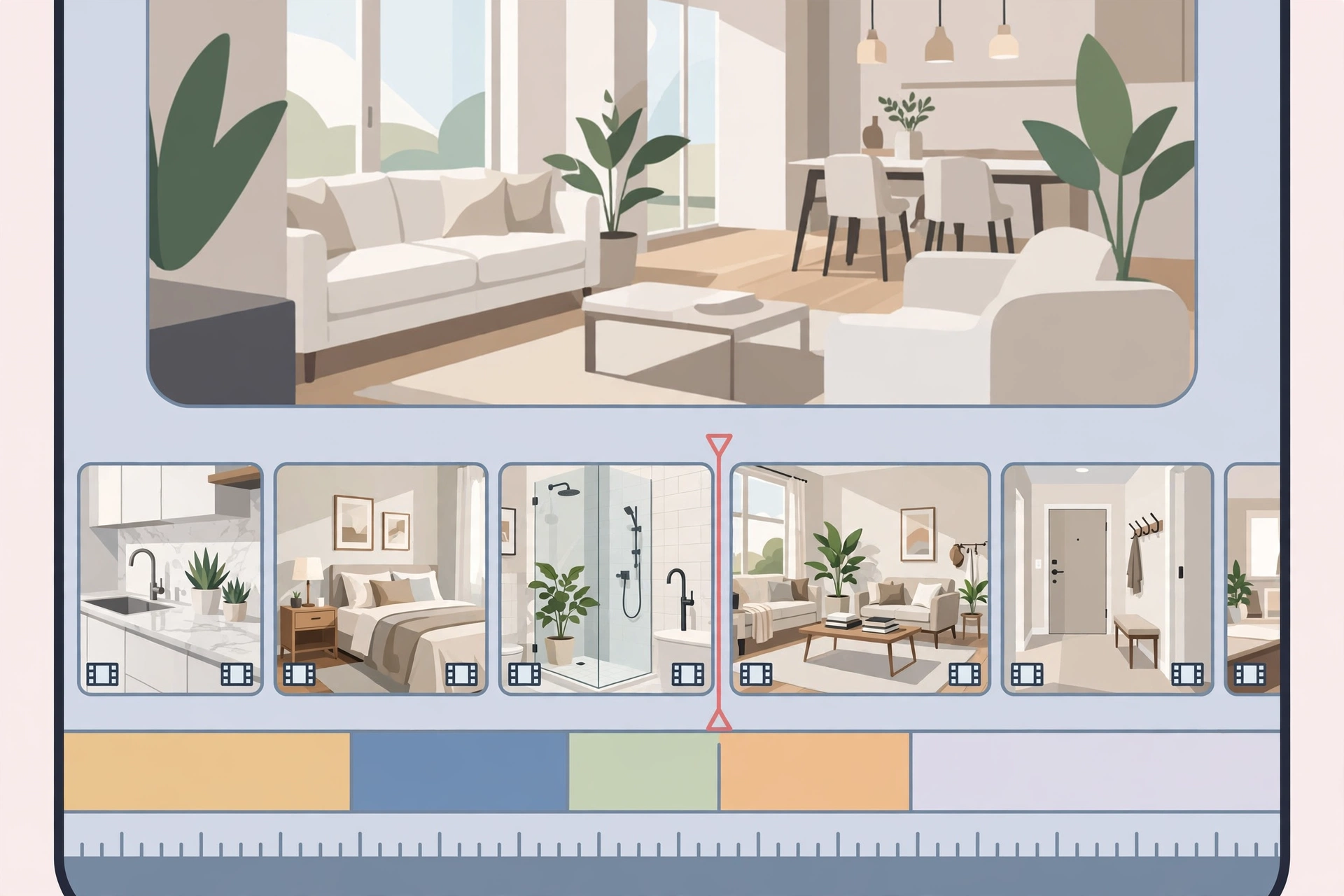 Editing a real estate listing video on the CapCut timeline
