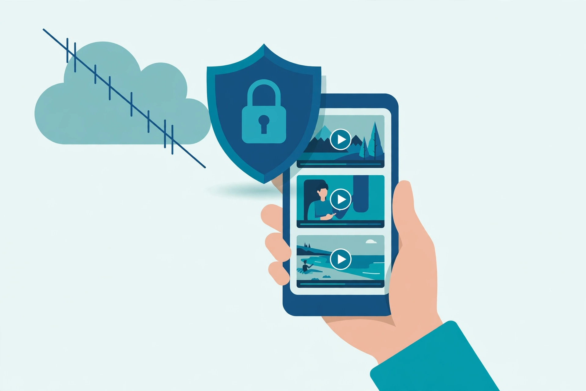 Creator protecting private video footage before uploading it